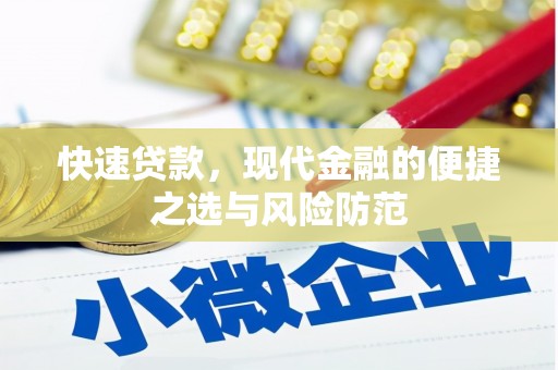 琼中快速贷款，现代金融的便捷之选与风险防范