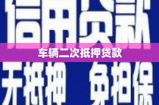 琼中车辆二次抵押贷款