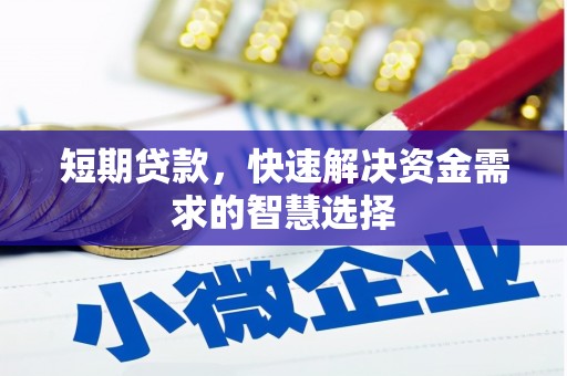 琼中短期贷款，快速解决资金需求的智慧选择