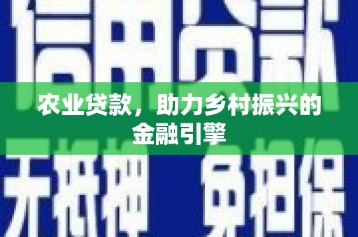 琼中农业贷款，助力乡村振兴的金融引擎