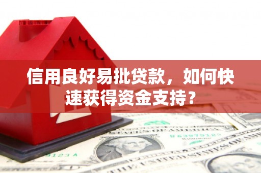 琼中信用良好易批贷款，如何快速获得资金支持？