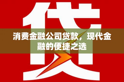 琼中消费金融公司贷款，现代金融的便捷之选