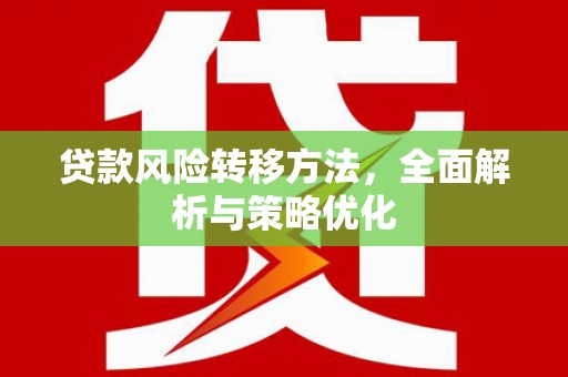 琼中贷款风险转移方法，全面解析与策略优化