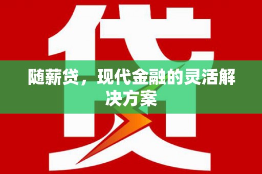 琼中随薪贷，现代金融的灵活解决方案