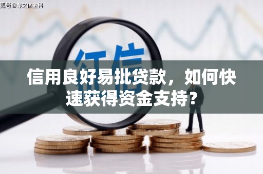 琼中信用良好易批贷款，如何快速获得资金支持？