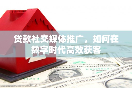 琼中贷款社交媒体推广，如何在数字时代高效获客