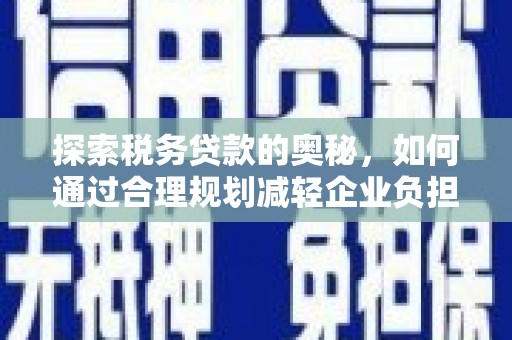 琼中探索税务贷款的奥秘，如何通过合理规划减轻企业负担