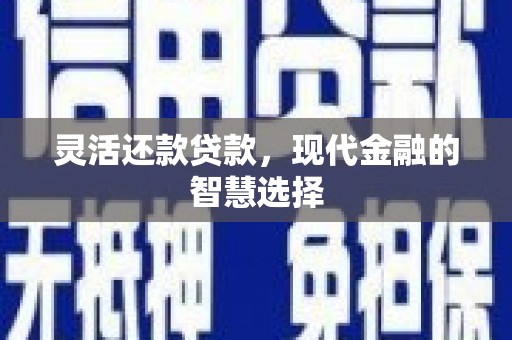 琼中灵活还款贷款，现代金融的智慧选择