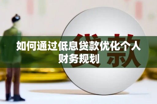 琼中如何通过低息贷款优化个人财务规划