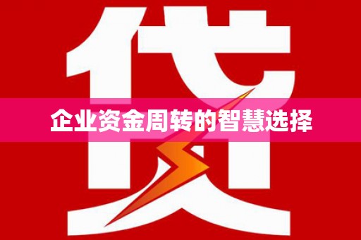 琼中企业资金周转的智慧选择
