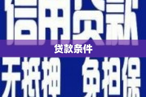 琼中贷款条件