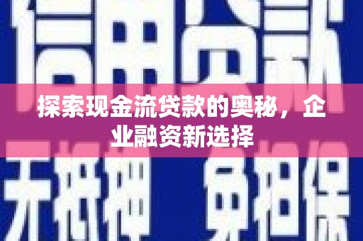 琼中探索现金流贷款的奥秘，企业融资新选择