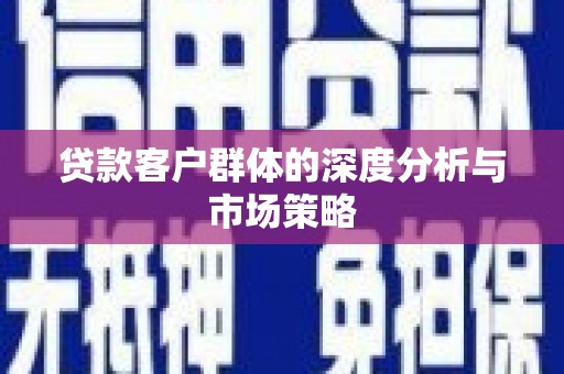琼中贷款客户群体的深度分析与市场策略