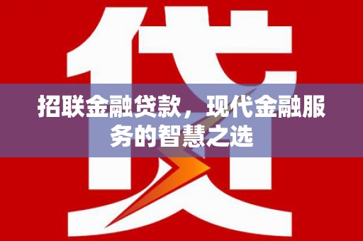 琼中招联金融贷款，现代金融服务的智慧之选