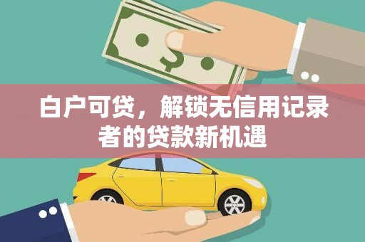 琼中白户可贷，解锁无信用记录者的贷款新机遇