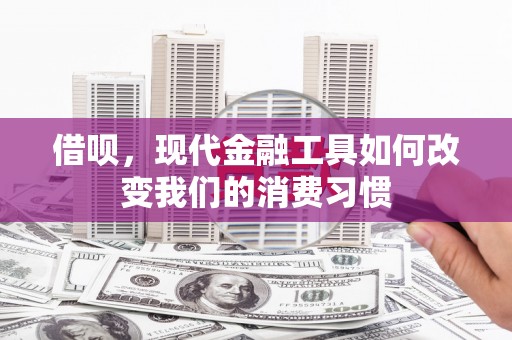 琼中借呗，现代金融工具如何改变我们的消费习惯