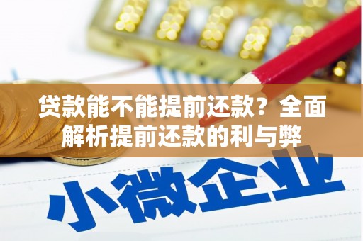 琼中贷款能不能提前还款？全面解析提前还款的利与弊
