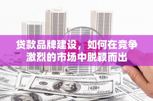 琼中贷款品牌建设，如何在竞争激烈的市场中脱颖而出