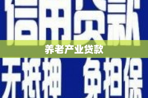 琼中养老产业贷款