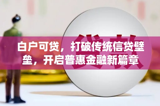 琼中白户可贷，打破传统信贷壁垒，开启普惠金融新篇章
