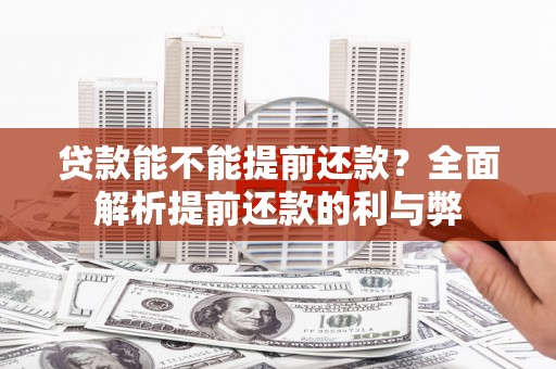 琼中贷款能不能提前还款？全面解析提前还款的利与弊