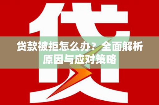 琼中贷款被拒怎么办？全面解析原因与应对策略