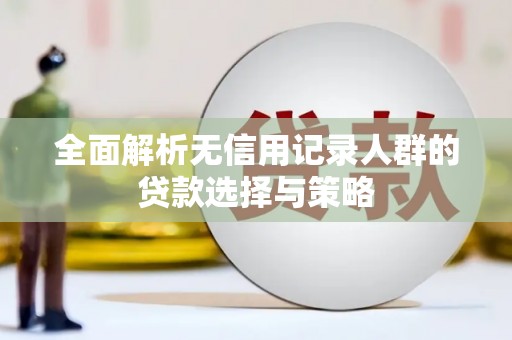 琼中全面解析无信用记录人群的贷款选择与策略