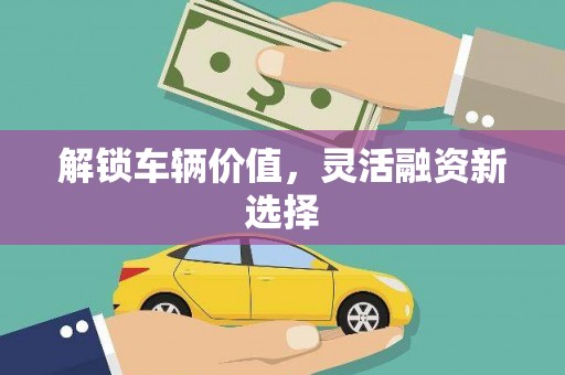 琼中解锁车辆价值，灵活融资新选择