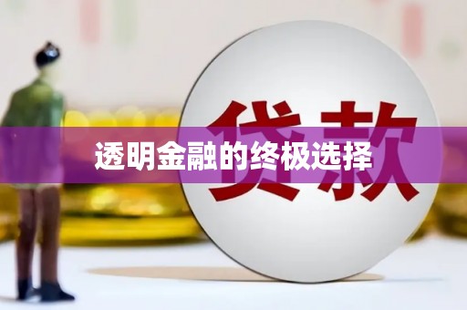 琼中透明金融的终极选择