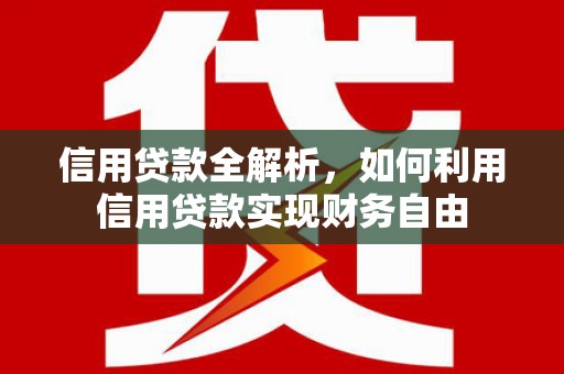 琼中信用贷款全解析，如何利用信用贷款实现财务自由