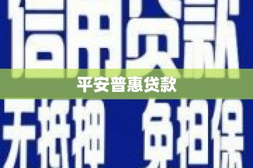 琼中平安普惠贷款