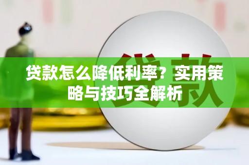 琼中贷款怎么降低利率？实用策略与技巧全解析
