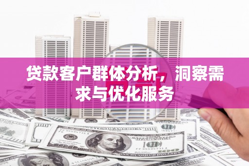 琼中贷款客户群体分析，洞察需求与优化服务